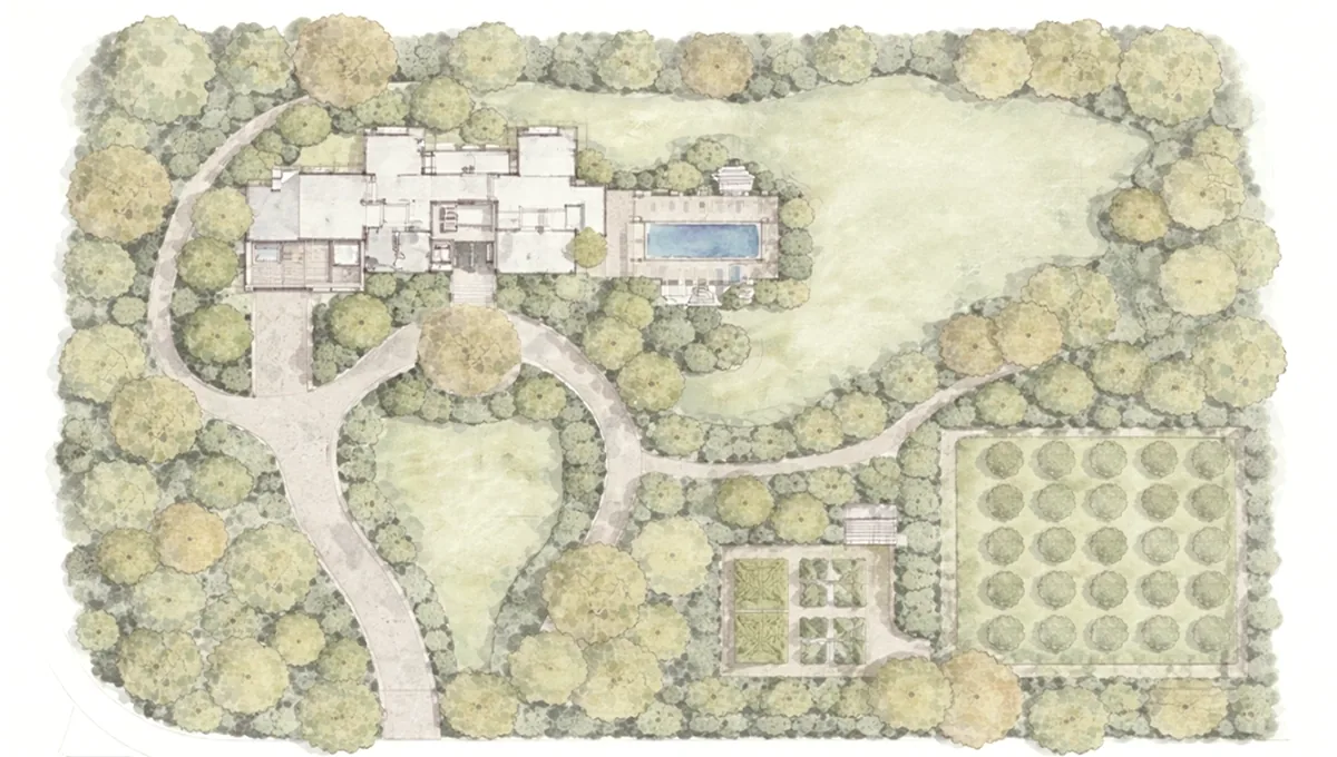 Beverly Hills color landscape master plan