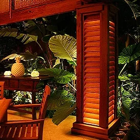 Calabasas lit redwood column