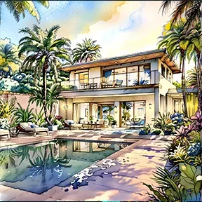 La Jolla pool and spa rendering