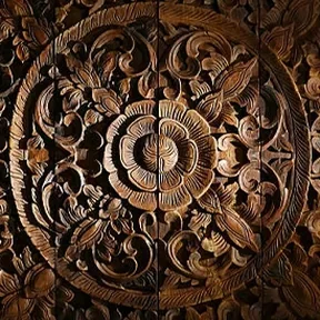 Newport Beach carved wood detail