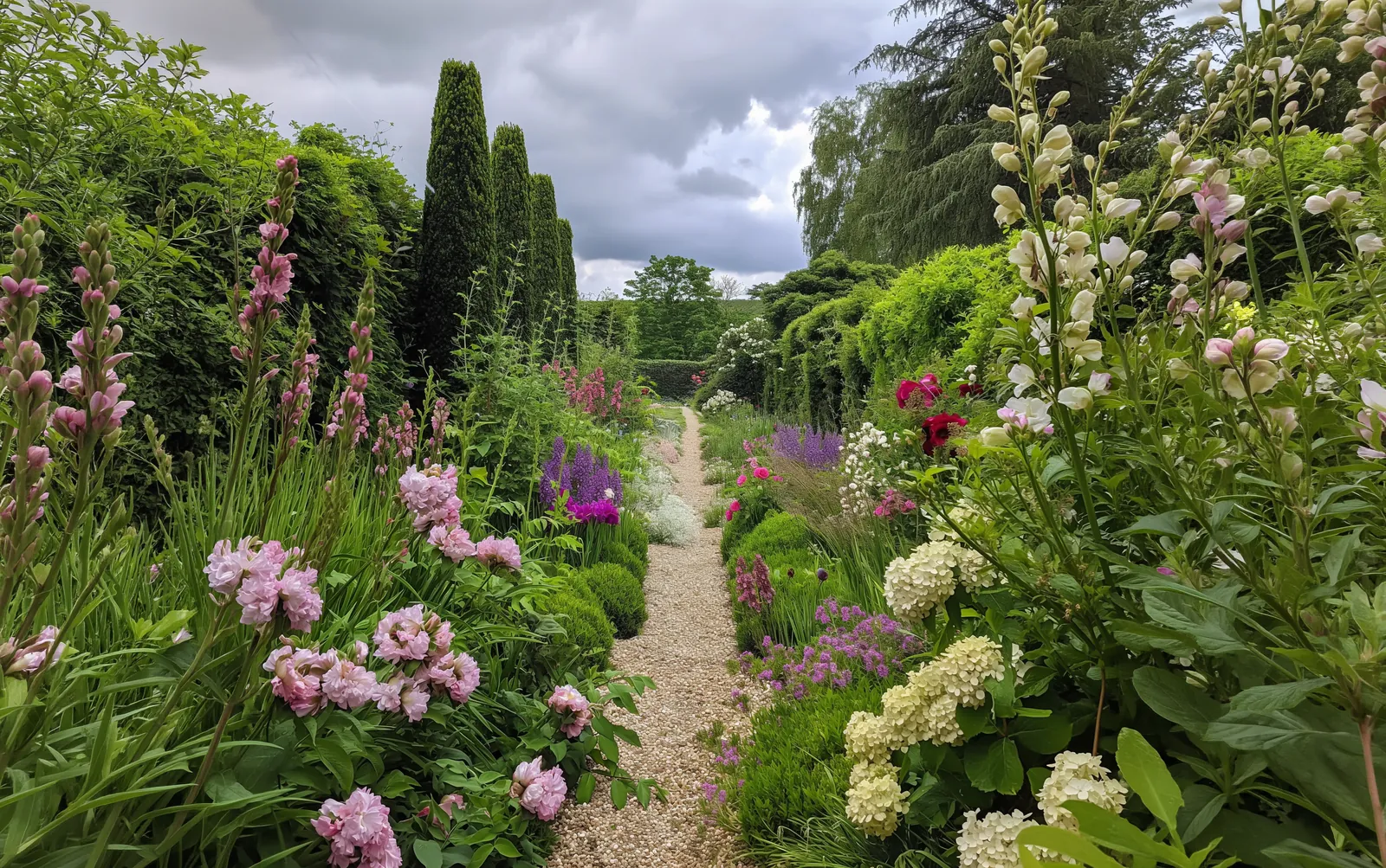 Palos Verdes Estates formal perennial garden