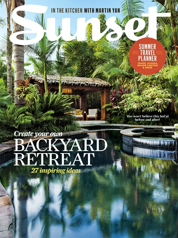 Sunset Magazine “Backyard Retreat” cover featuring a Botanique + Design garden